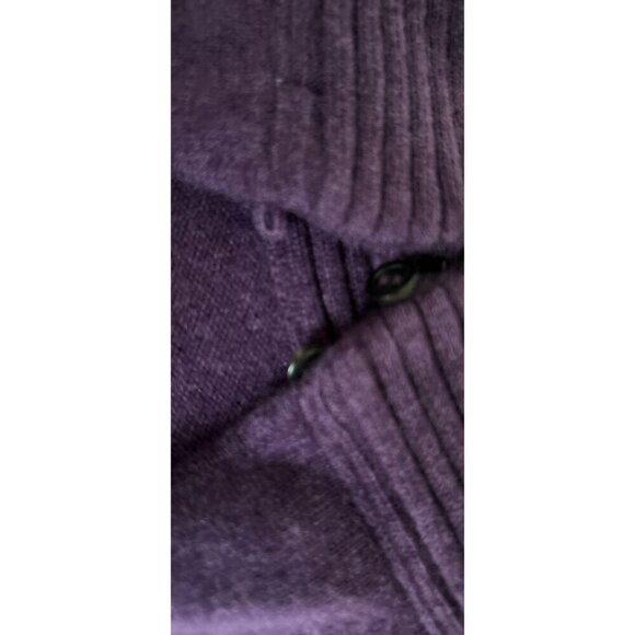 MALO 100% Cashmere Purple 3/4 Sleeve Knit Sweater Dress Pockets Size 38 - Picture 12 of 13
